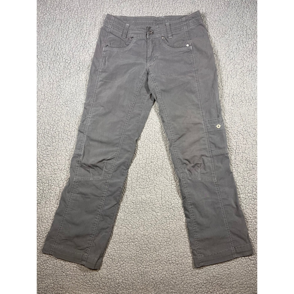 Kuhl Splash Straight Leg Hiking Pants Womens 2 Regular Gray Cargo Outdoor